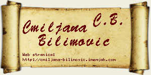 Cmiljana Bilimović vizit kartica